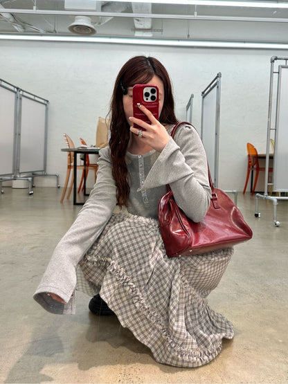 Kastane 荷葉邊中長裙