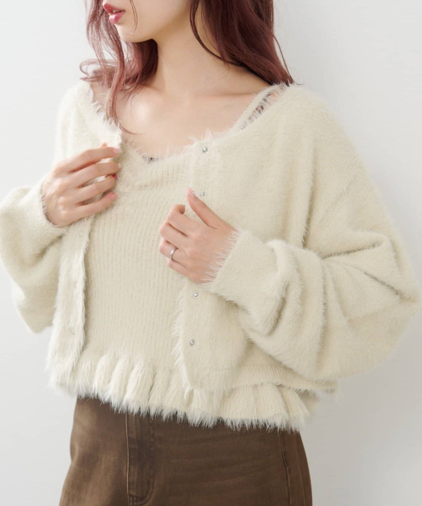 Kastane Feather knit ensemble SET