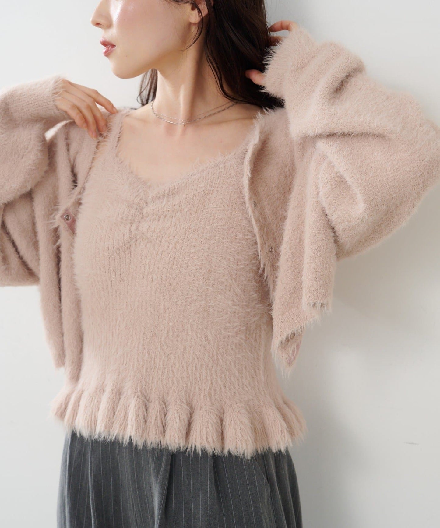 Kastane Feather knit ensemble SET