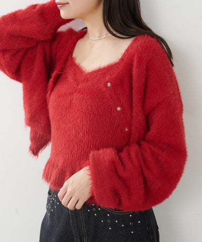 Kastane Feather knit ensemble SET