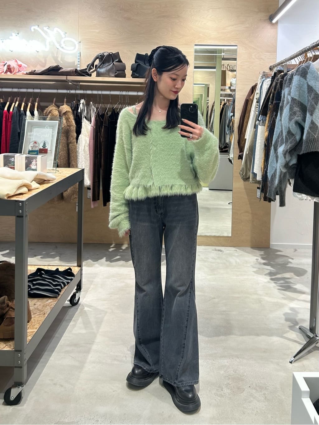 Kastane Feather knit ensemble SET