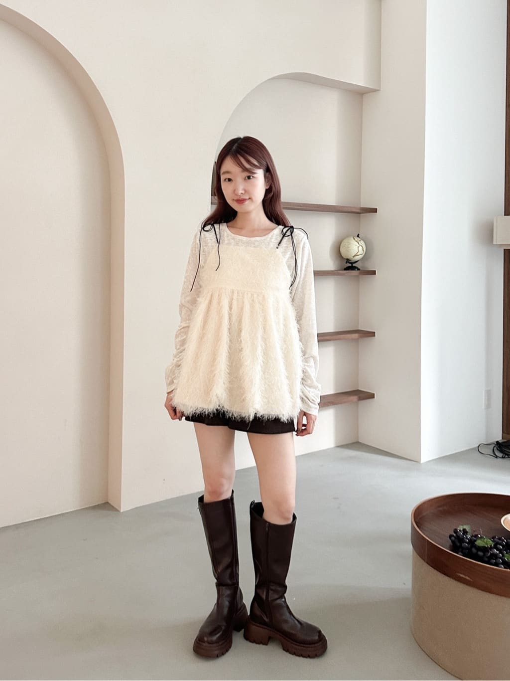 Kastane 鉚釘天鵝絨TOP