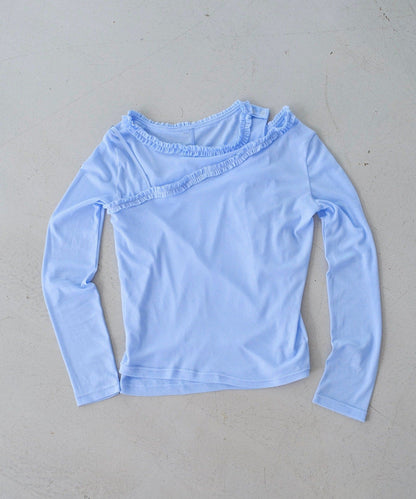 Kastane 不對稱分層透視長Tee