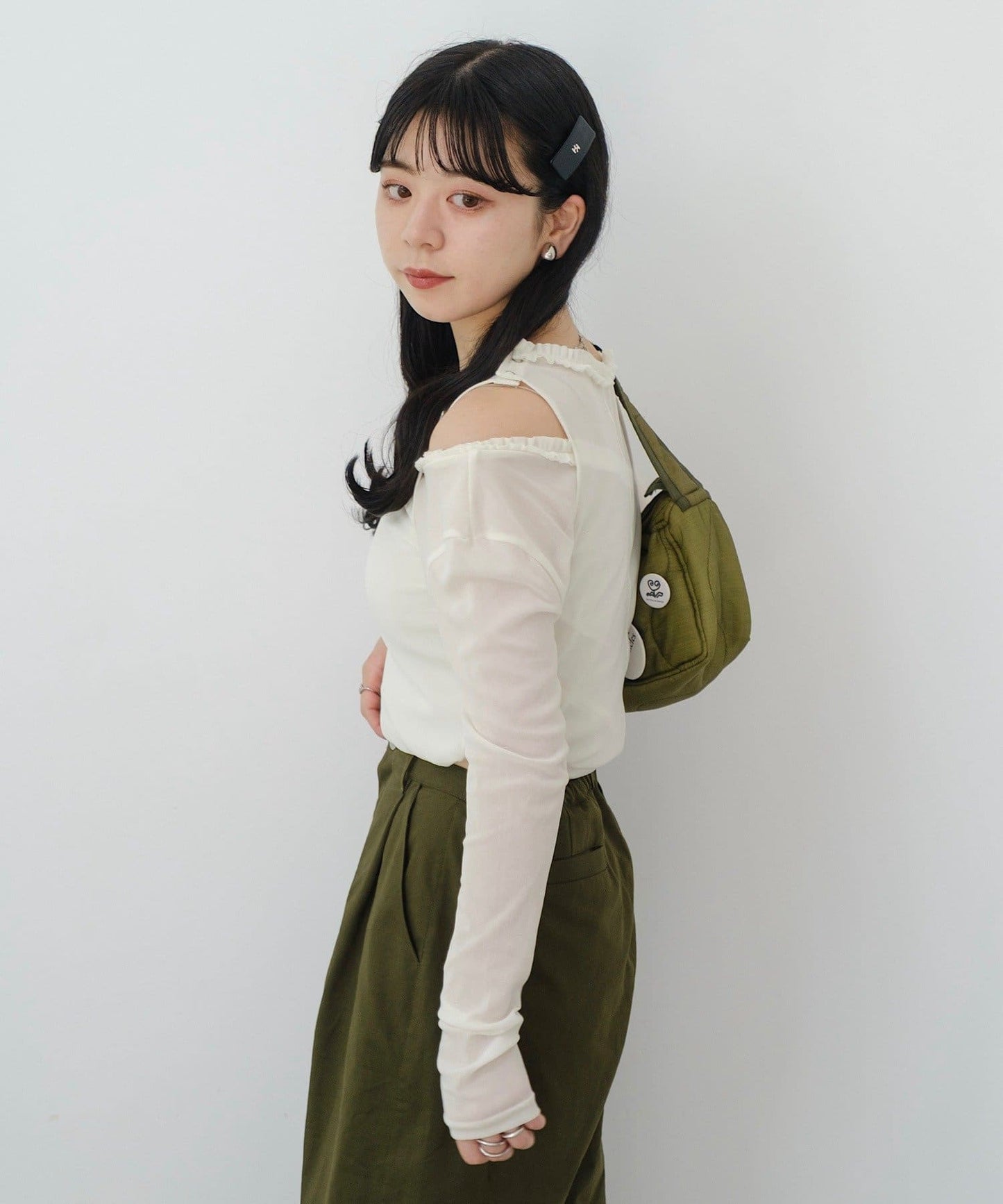 Kastane 不對稱分層透視長Tee