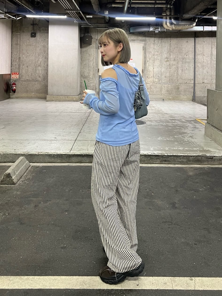 Kastane 不對稱分層透視長Tee