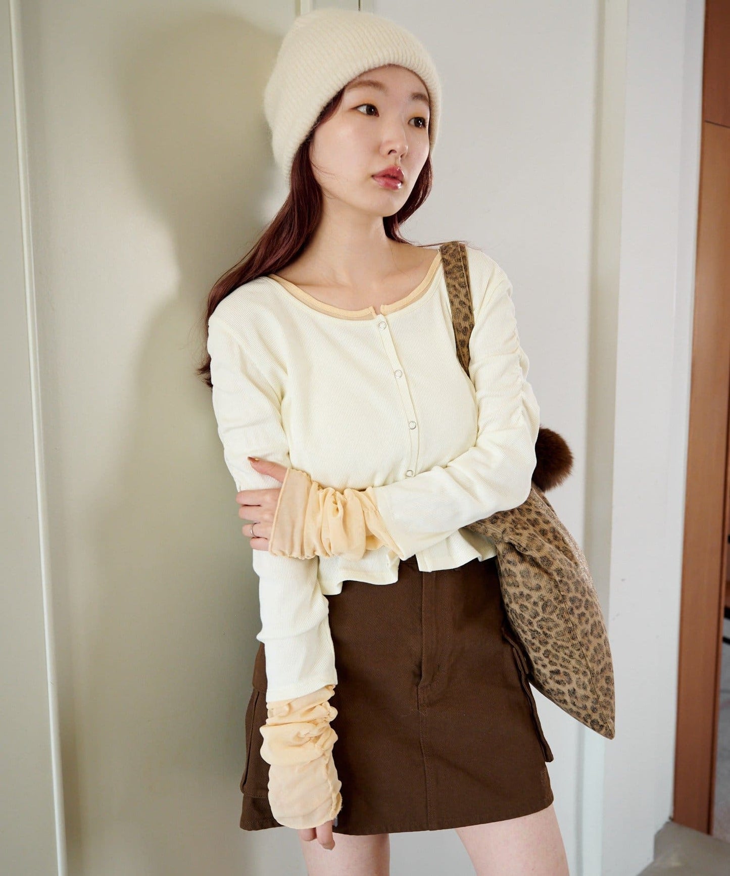 Kastane Sleeve tulle teleco cardigan