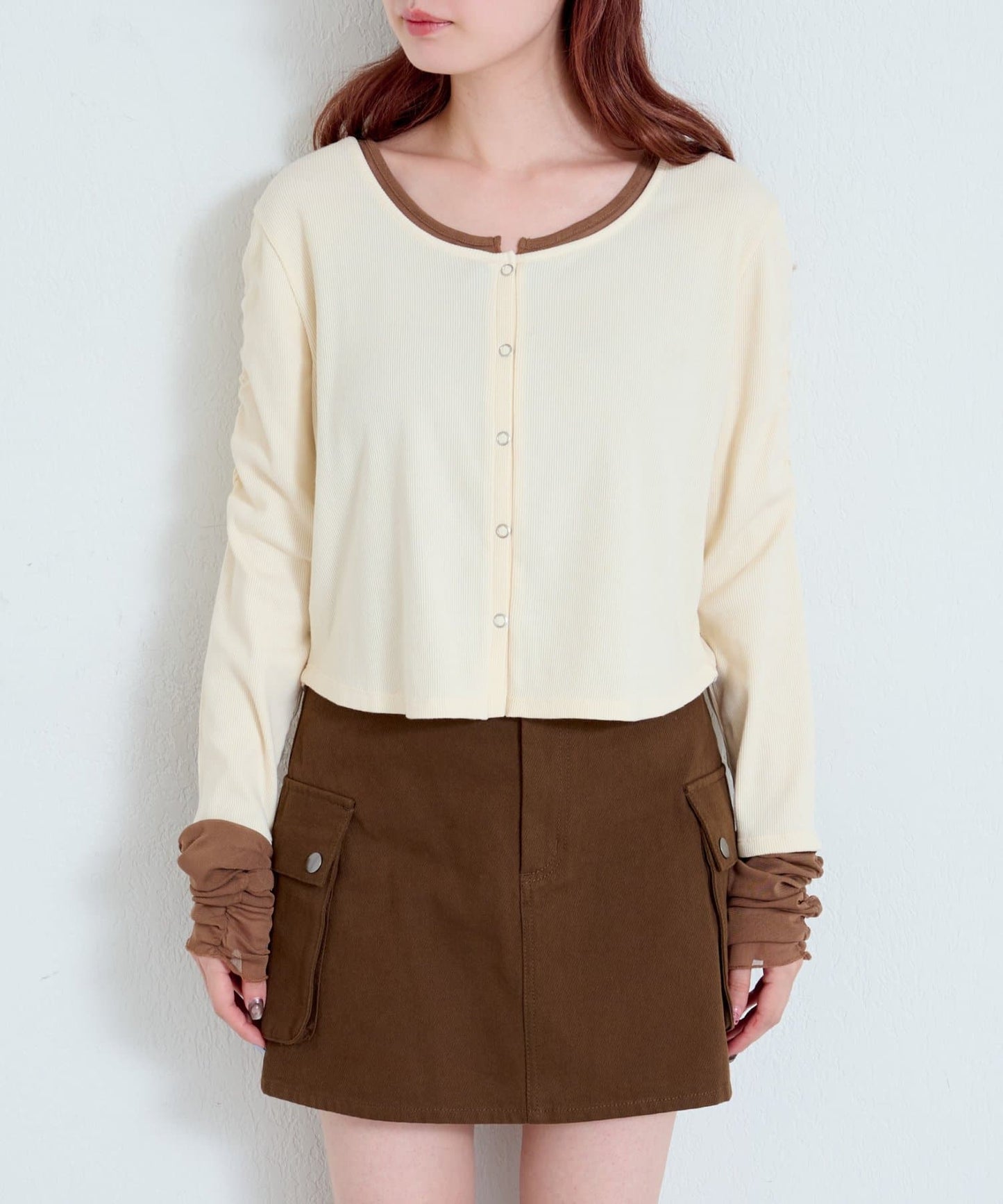 Kastane Sleeve tulle teleco cardigan