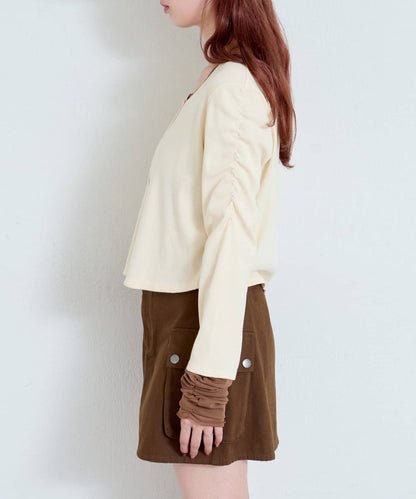 Kastane Sleeve tulle teleco cardigan