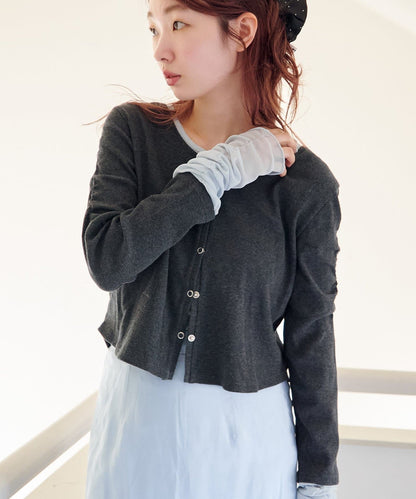 Kastane Sleeve tulle teleco cardigan