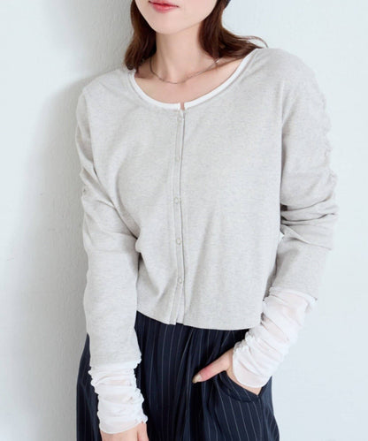 Kastane Sleeve tulle teleco cardigan