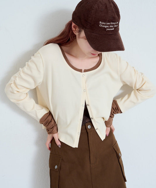 Kastane Sleeve tulle teleco cardigan