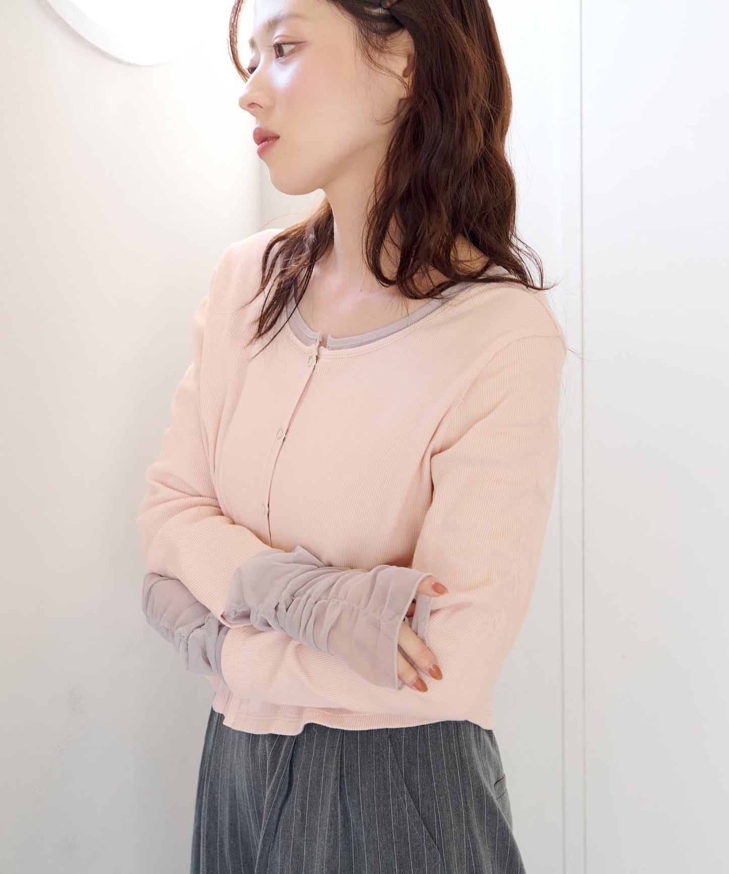 Kastane Sleeve tulle teleco cardigan