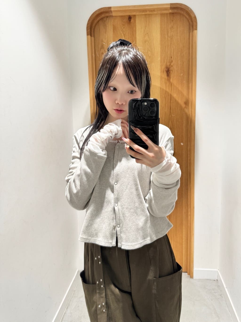 Kastane Sleeve tulle teleco cardigan