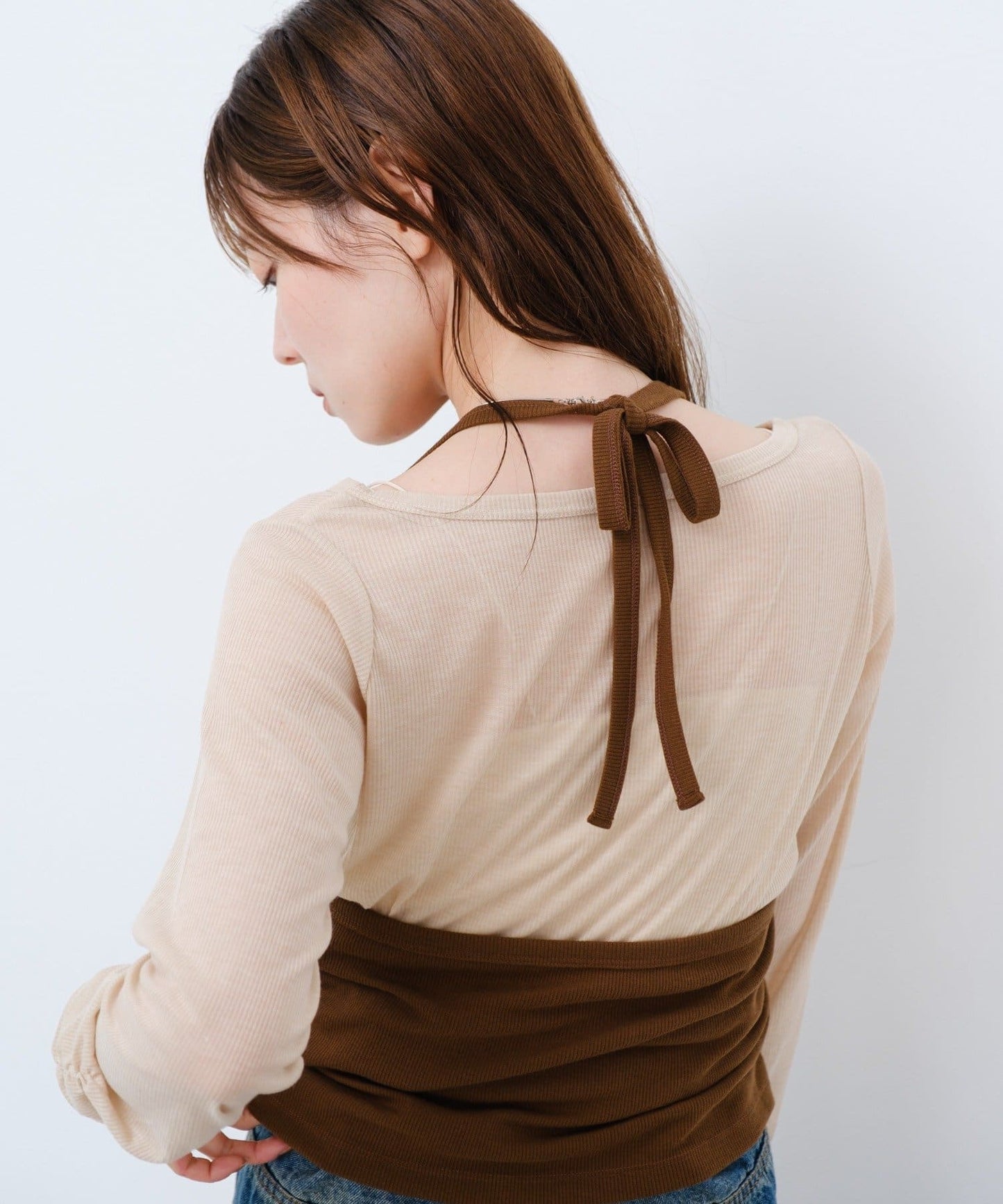 [1SET2件] Kastane 2WAY 綁帶吊帶背心set