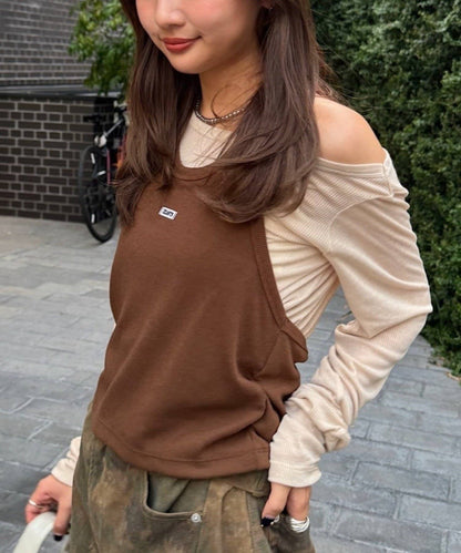 [1SET2件] Kastane 2WAY 綁帶吊帶背心set