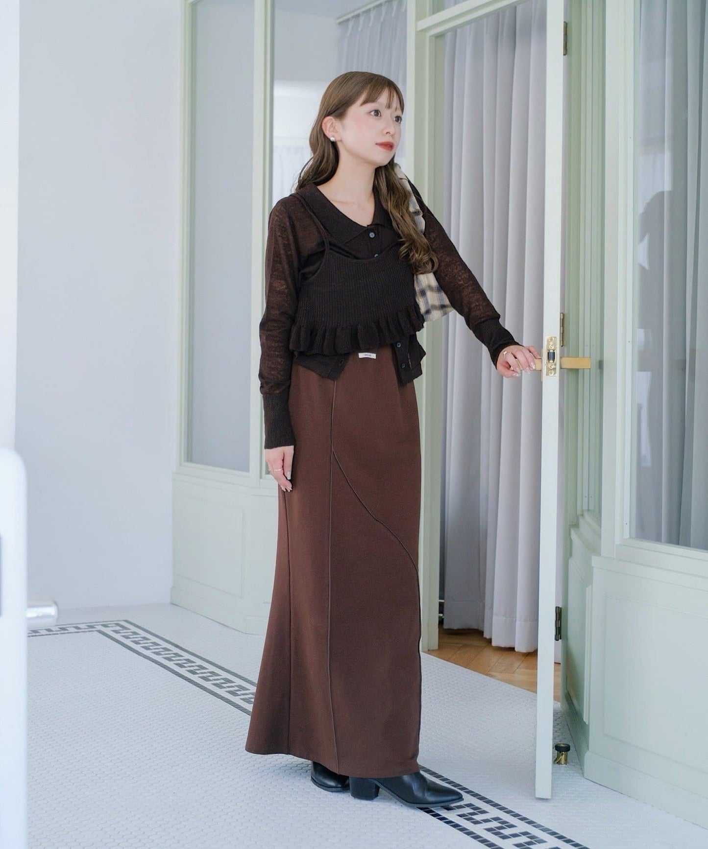 Kastane mohair 針織bustier SET