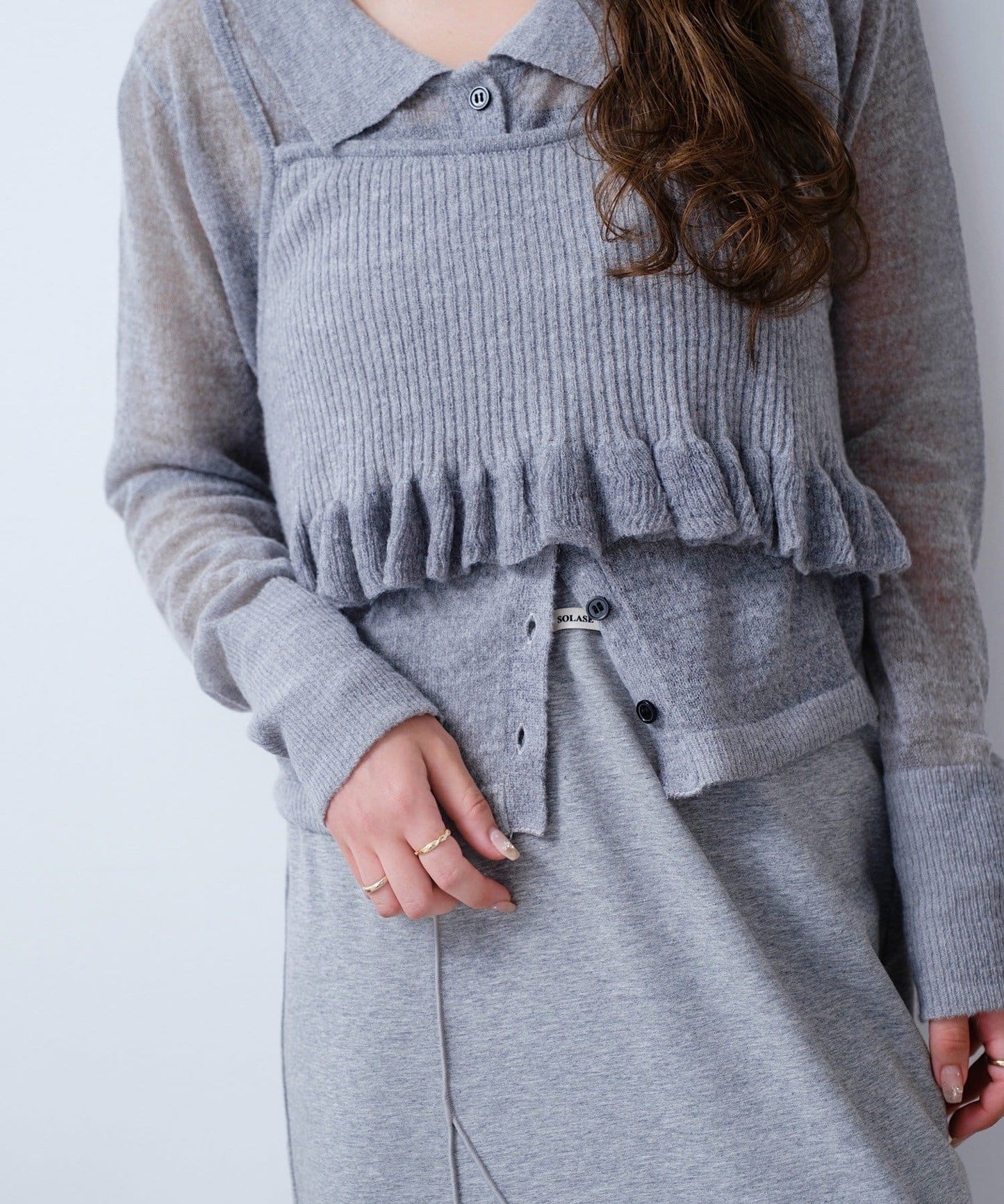 Kastane mohair 針織bustier SET