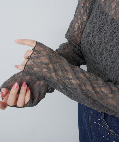 Kastane lace sheer tops