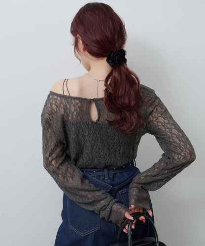 Kastane lace sheer tops