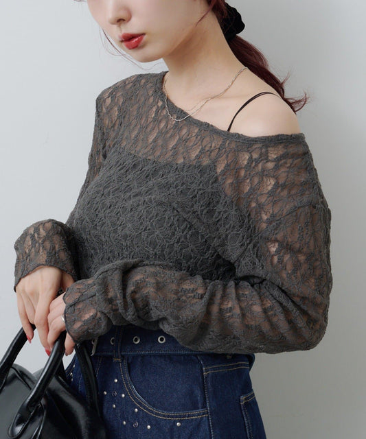 Kastane lace sheer tops