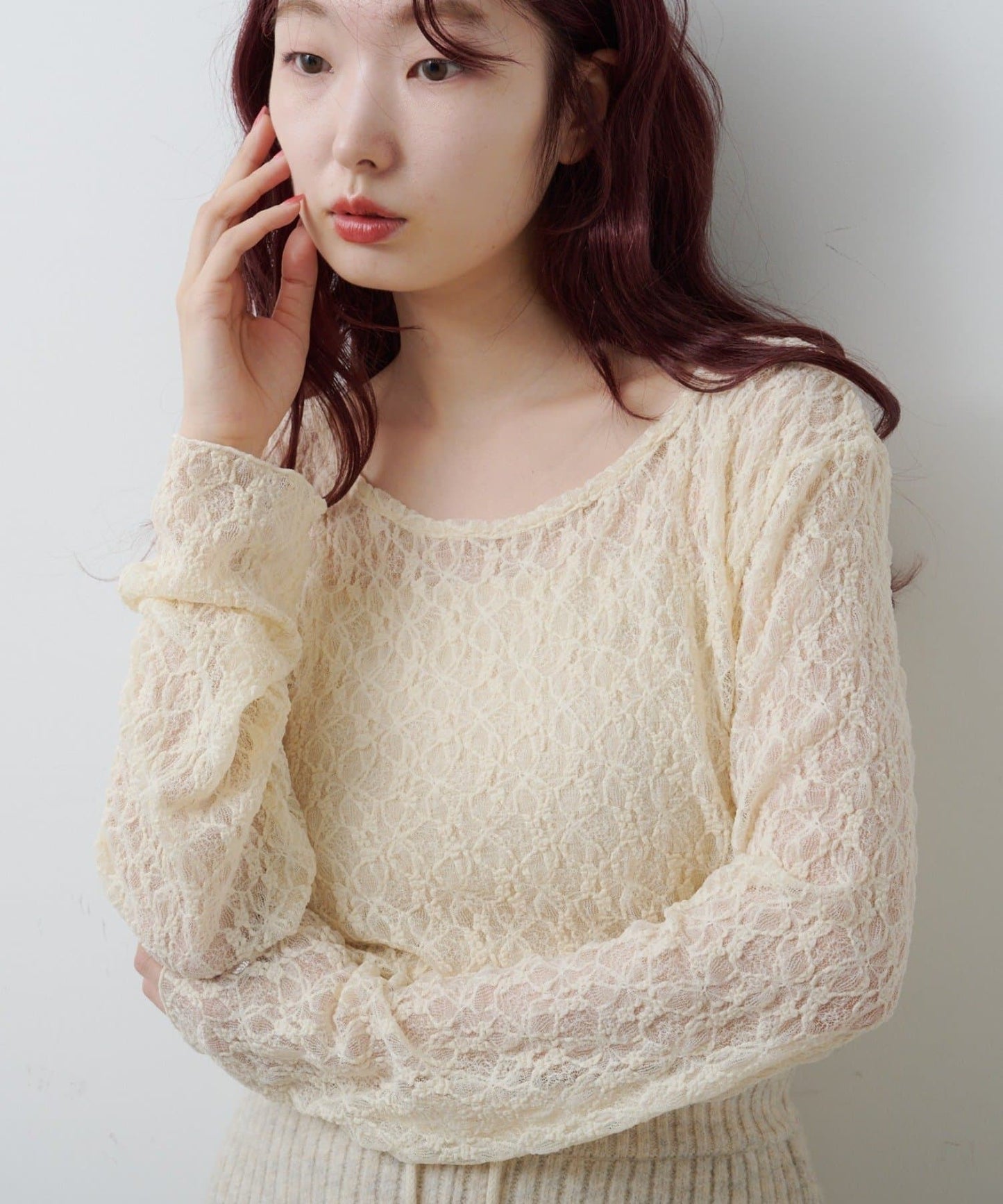 Kastane lace sheer tops