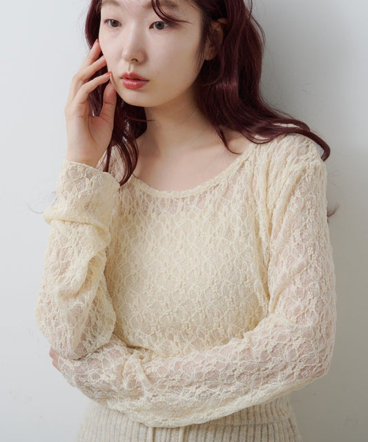 Kastane lace sheer tops