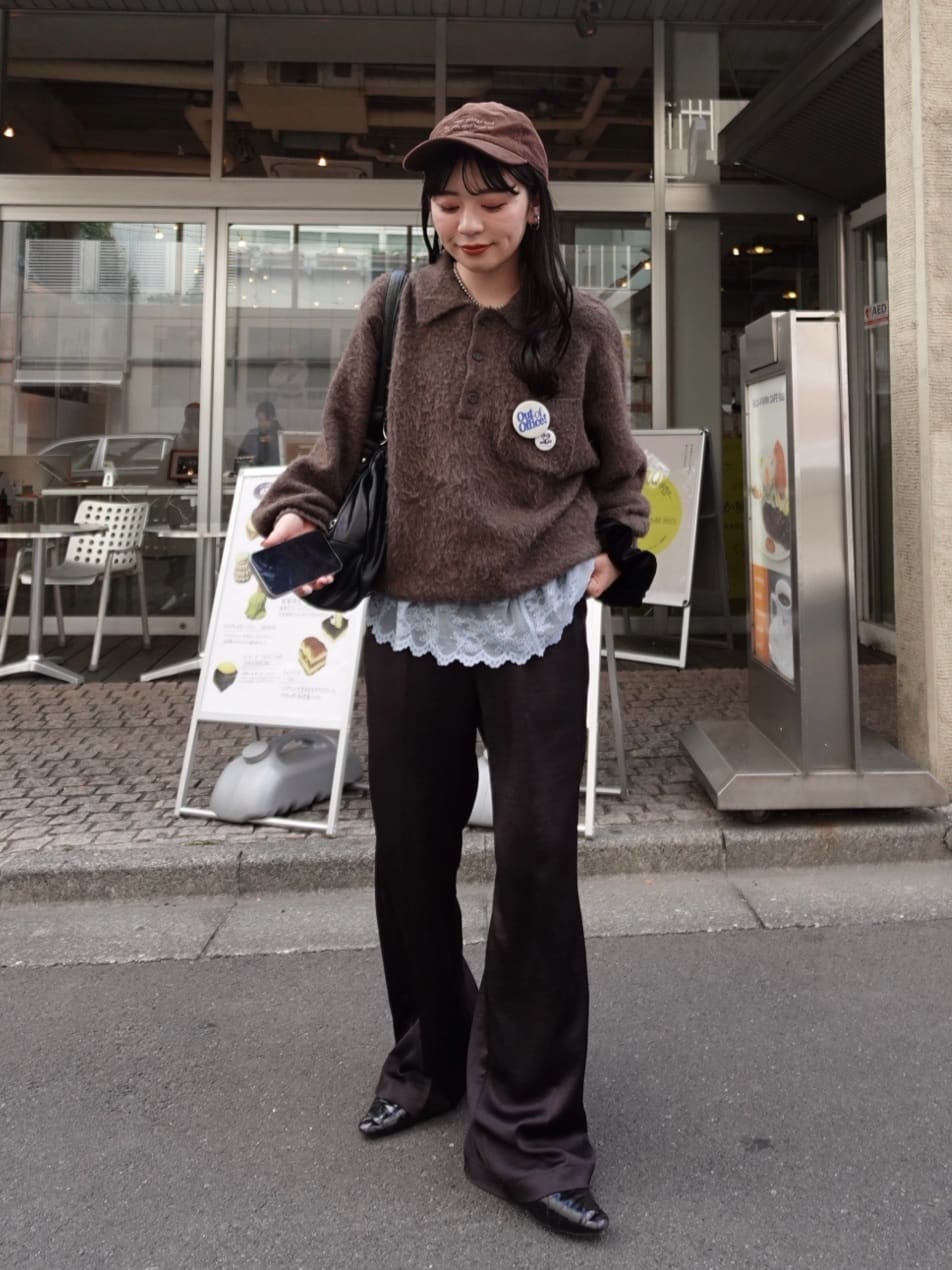 Kastane 緞面Lace雙面中長裙