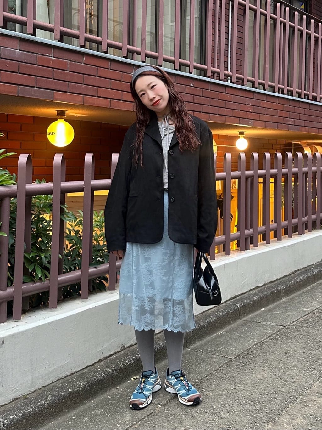 Kastane 緞面Lace雙面中長裙