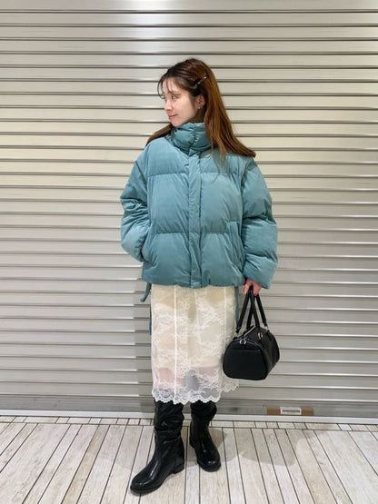 Kastane 緞面Lace雙面中長裙