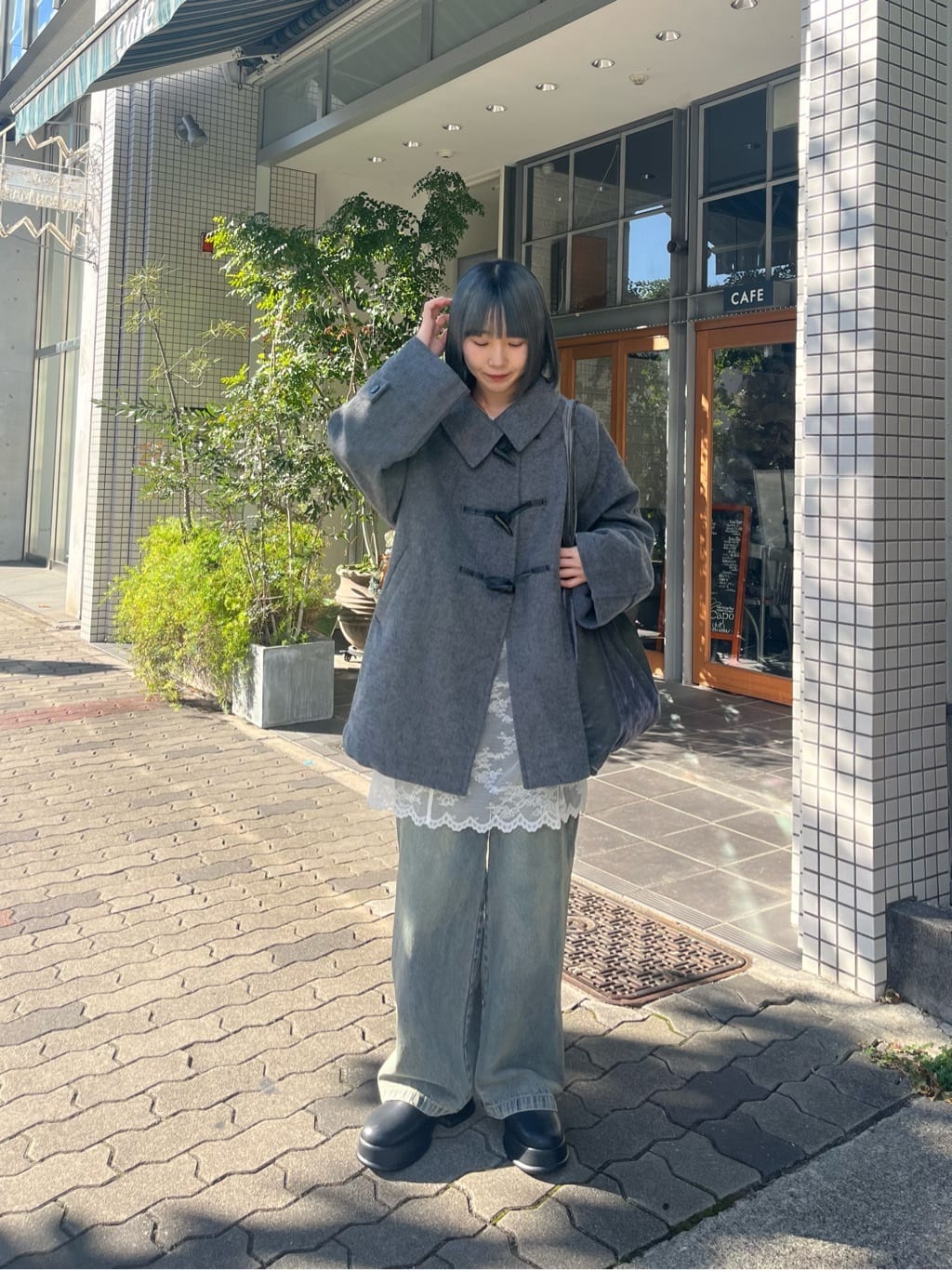 Kastane 緞面Lace雙面中長裙