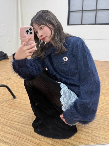 Kastane 緞面Lace雙面中長裙