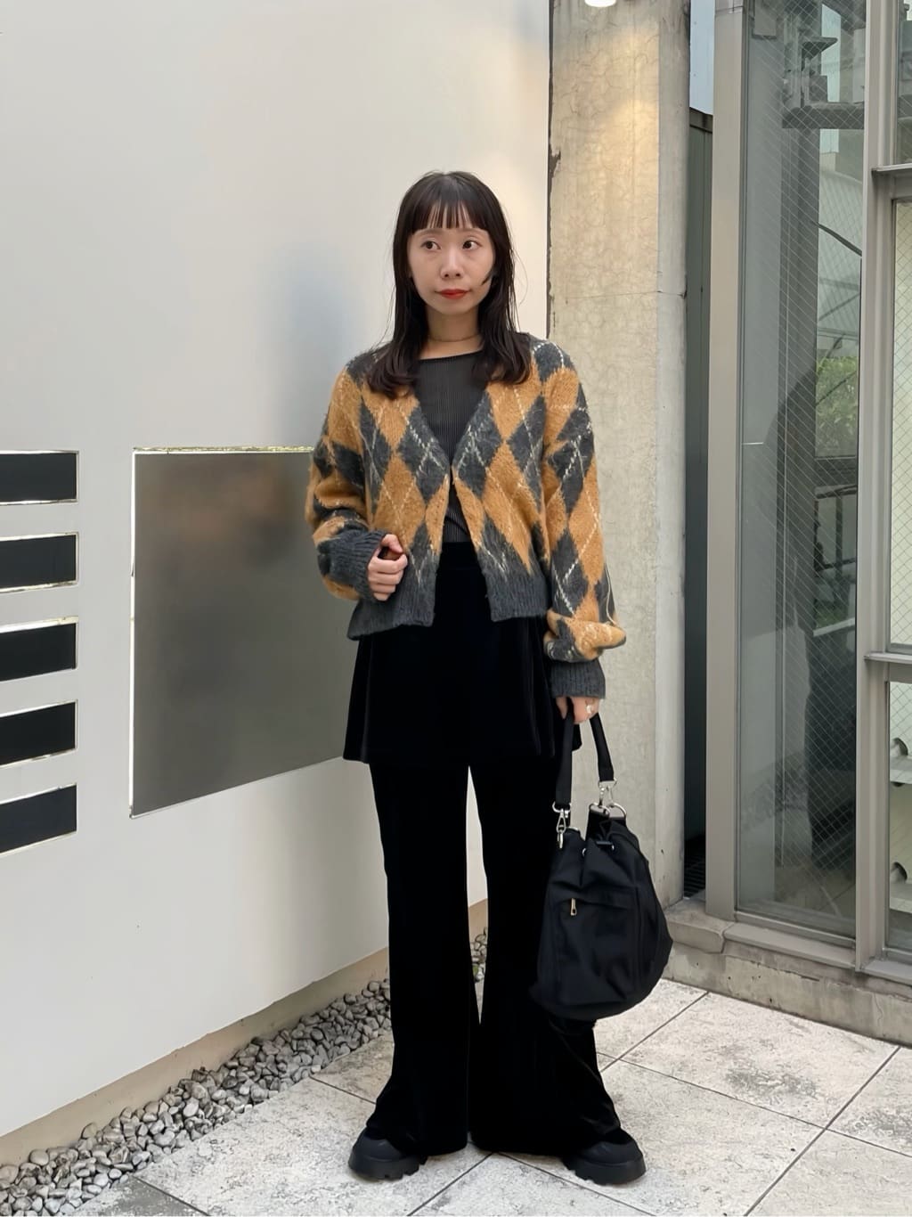 Kastane 菱格針織 cardigan