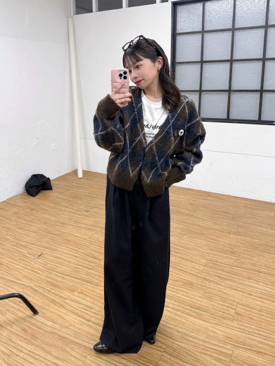 Kastane 菱格針織 cardigan