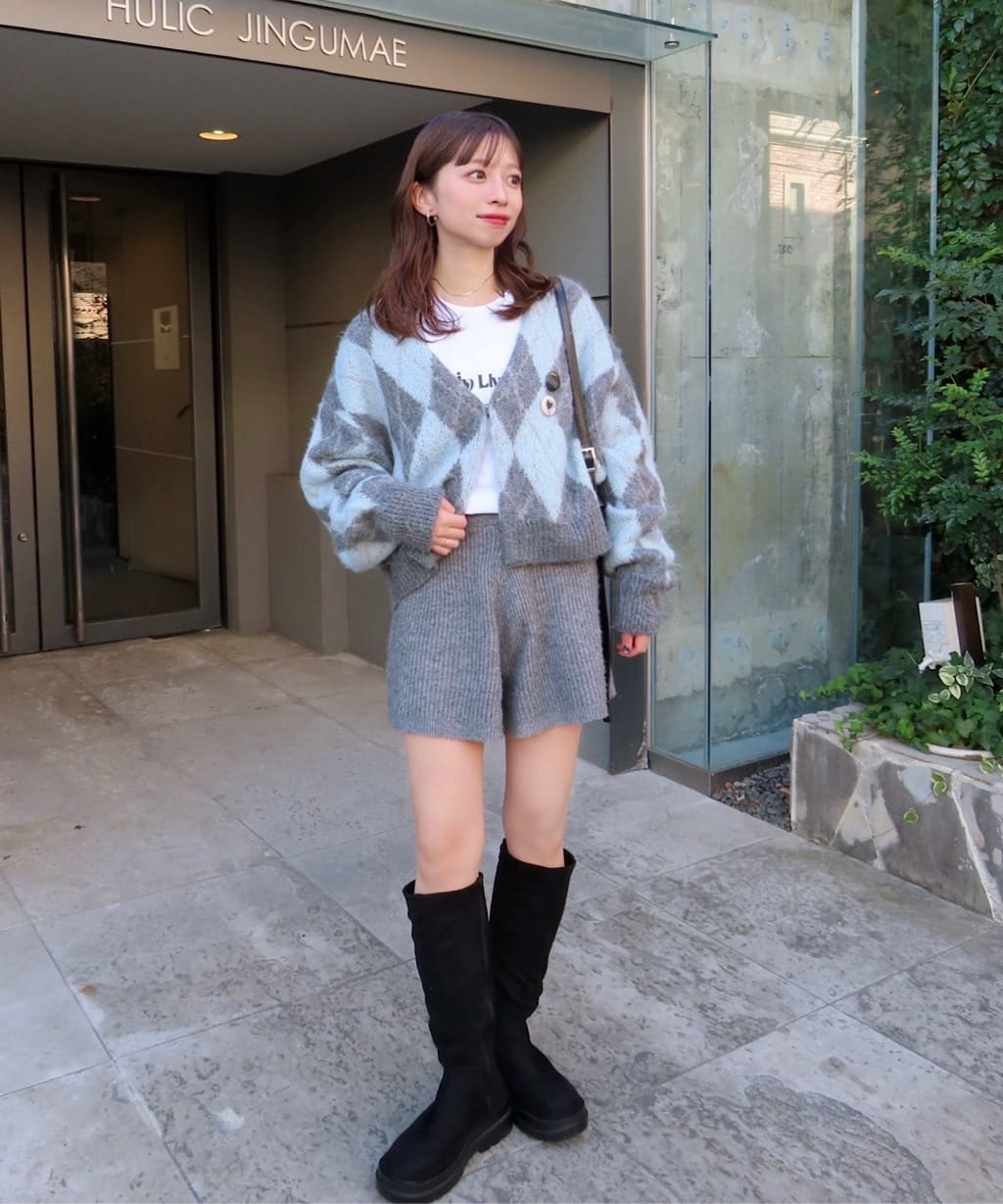 Kastane 菱格針織 cardigan