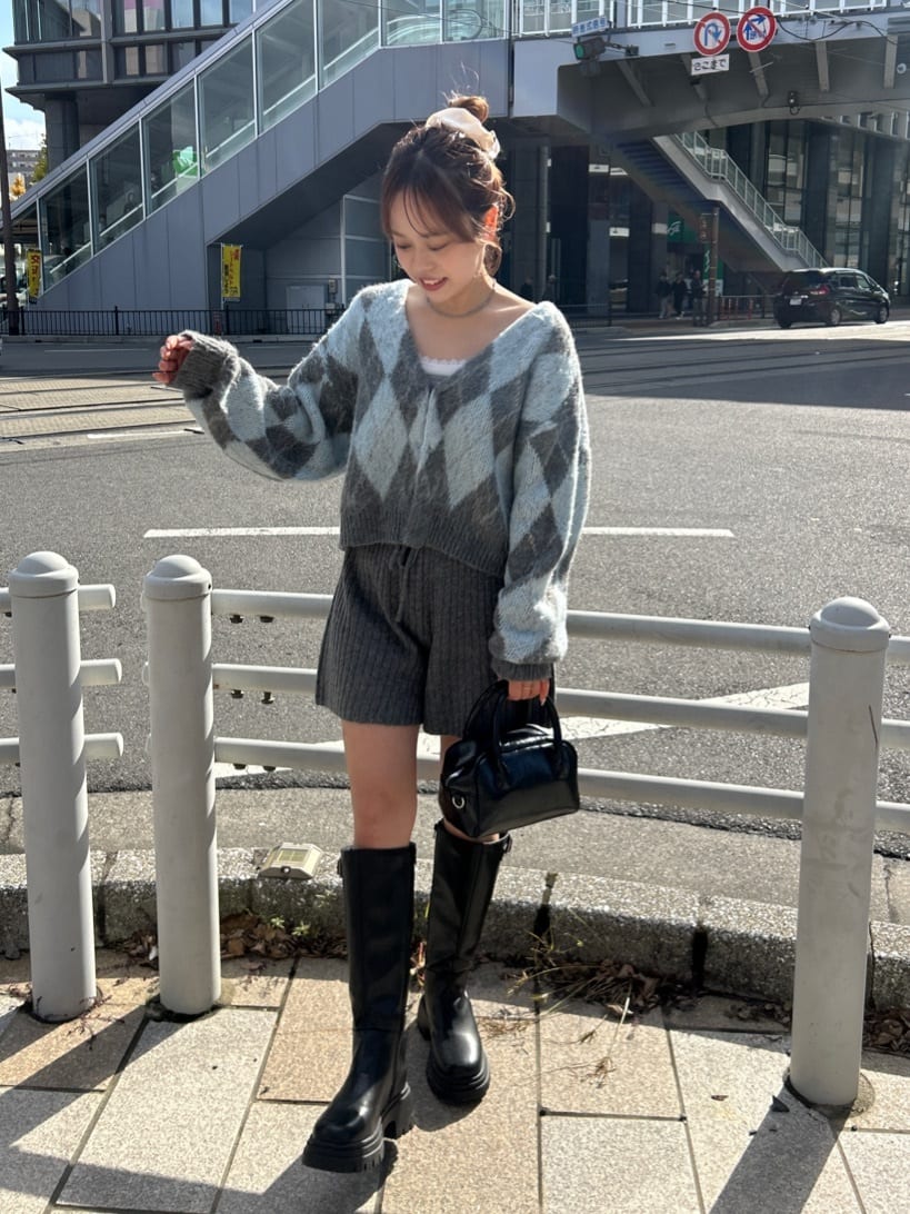 Kastane 菱格針織 cardigan