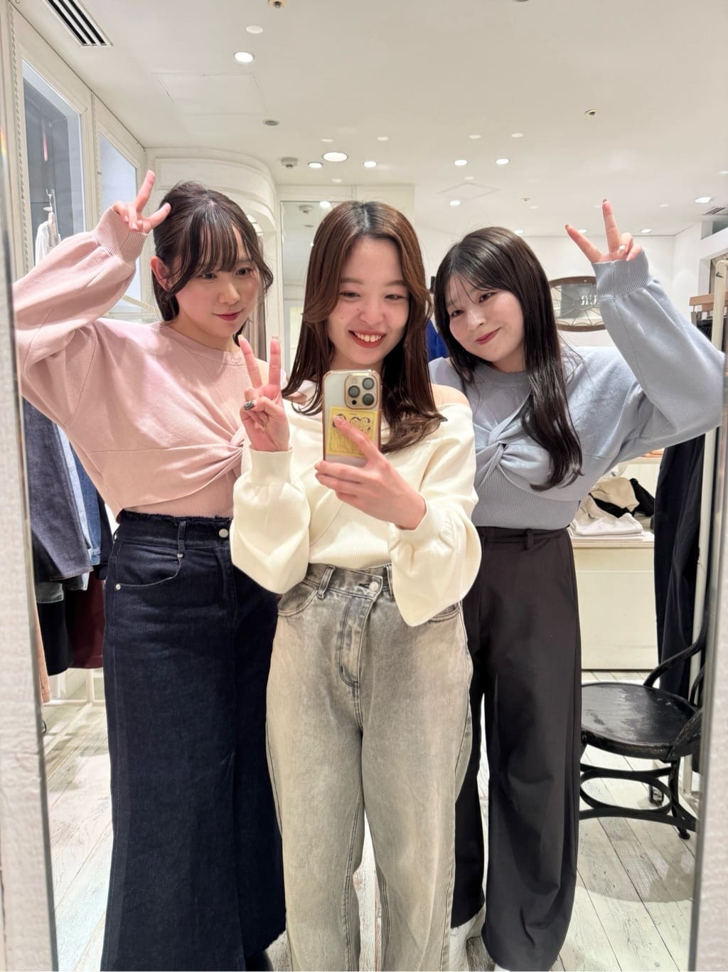 [2件SET] mystic Cross knit set