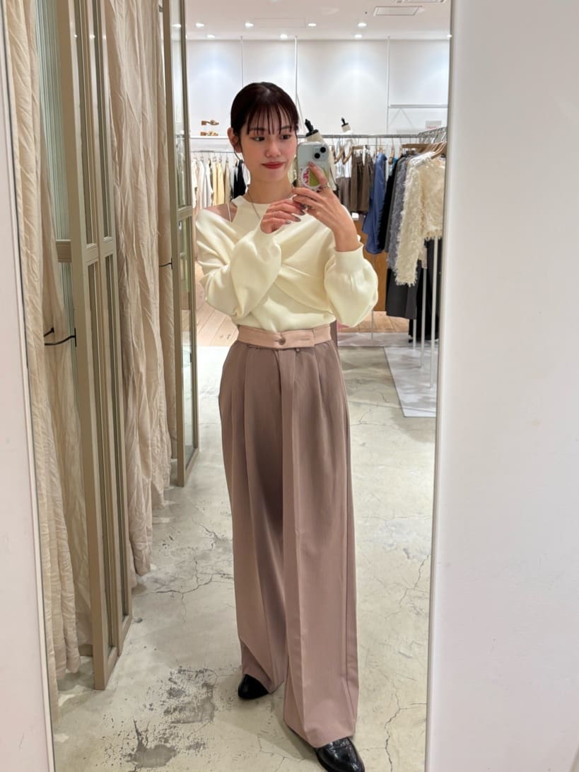 [2件SET] mystic Cross knit set