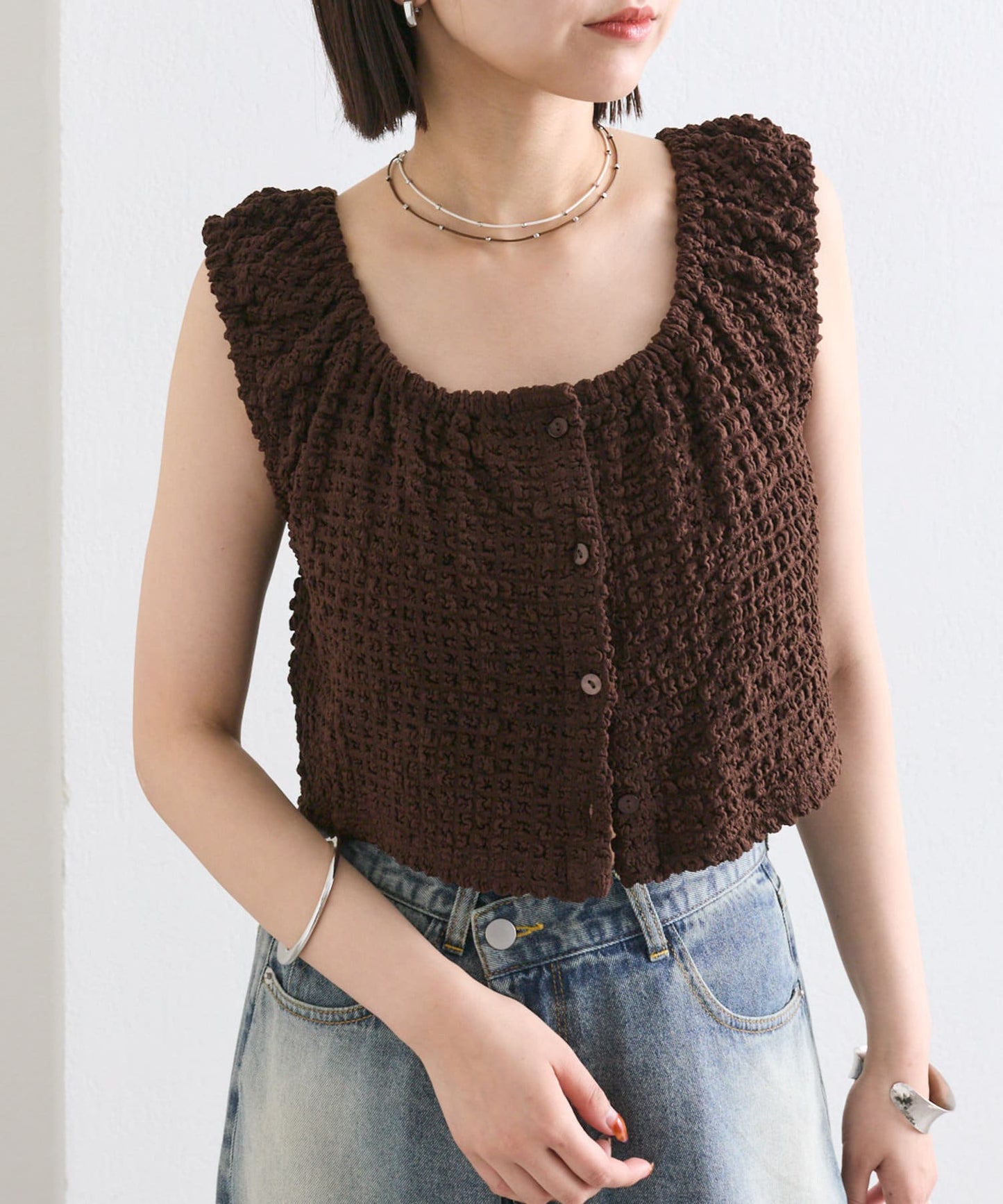 Mystic 方領短版背心