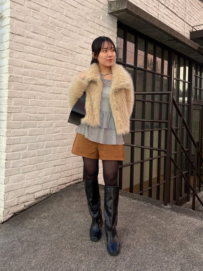 mystic 仿麂皮短褲