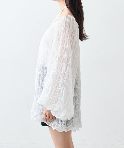 mystic wave sheer blouse