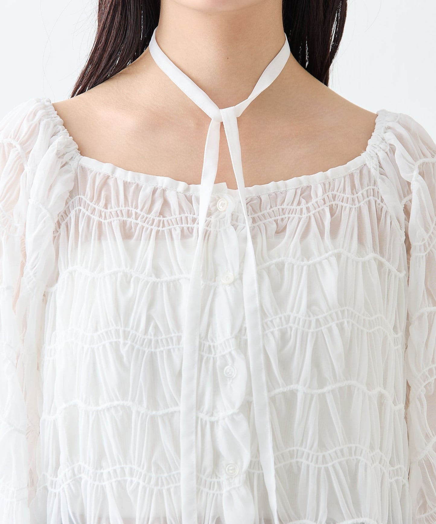 mystic wave sheer blouse