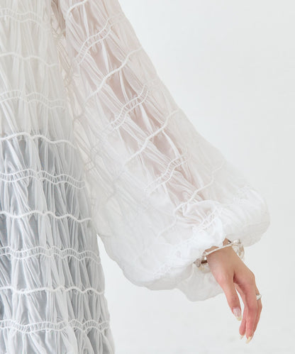 mystic wave sheer blouse