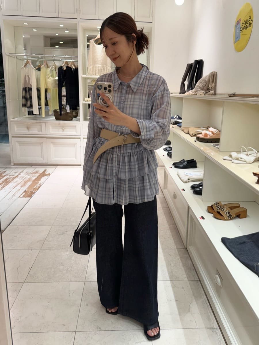 mystic 透視格紋 Shirt