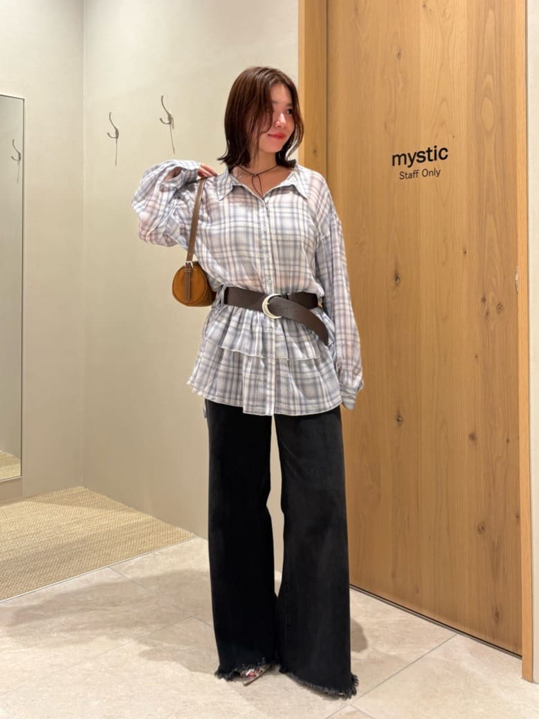 mystic 透視格紋 Shirt