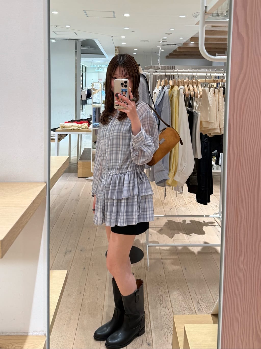 mystic 透視格紋 Shirt