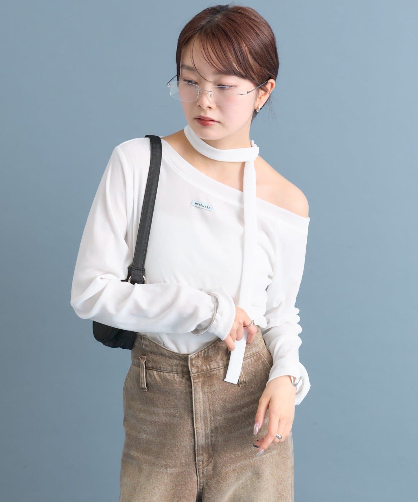 mystic one shoulder top