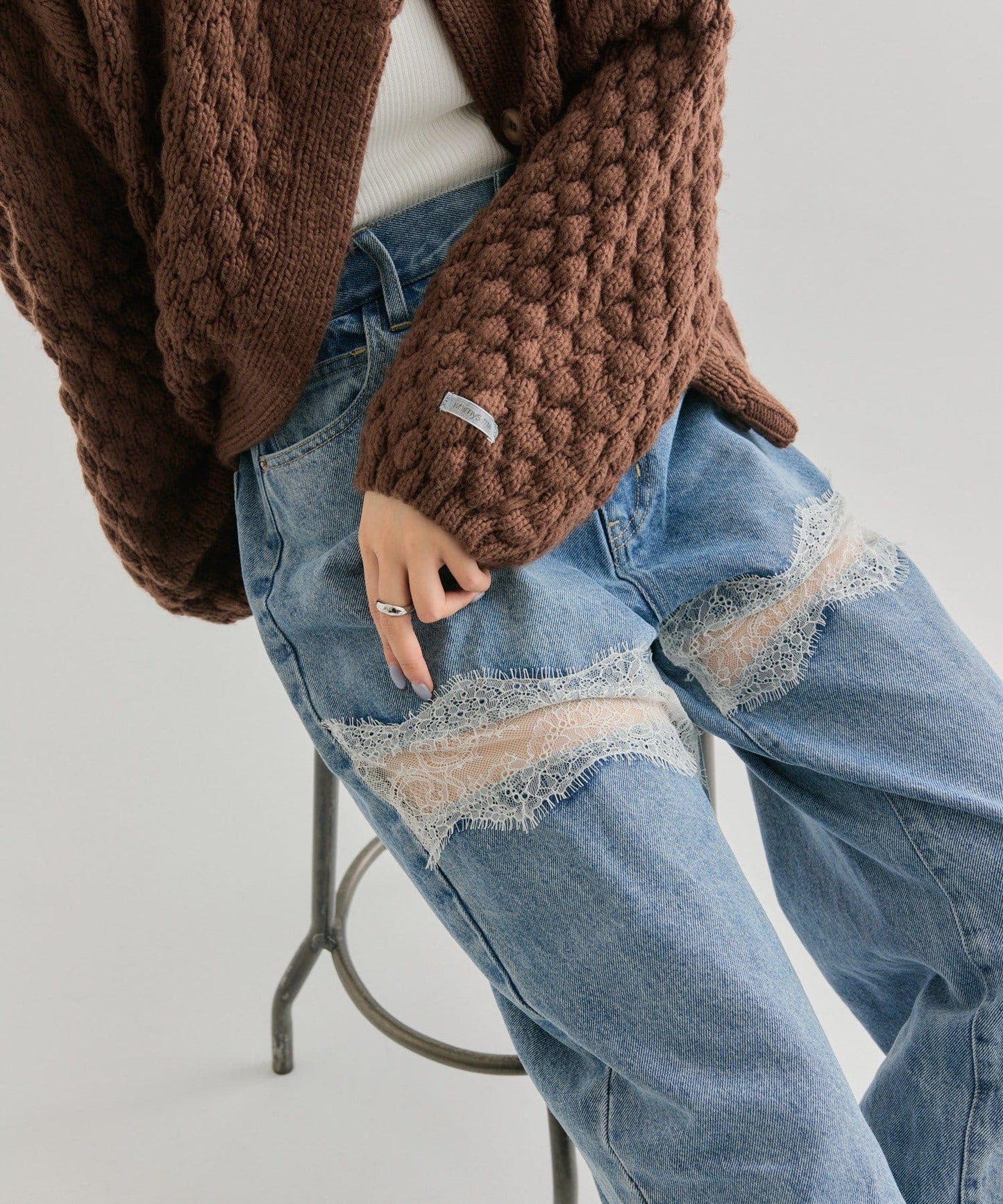 mystic Lace switching denim