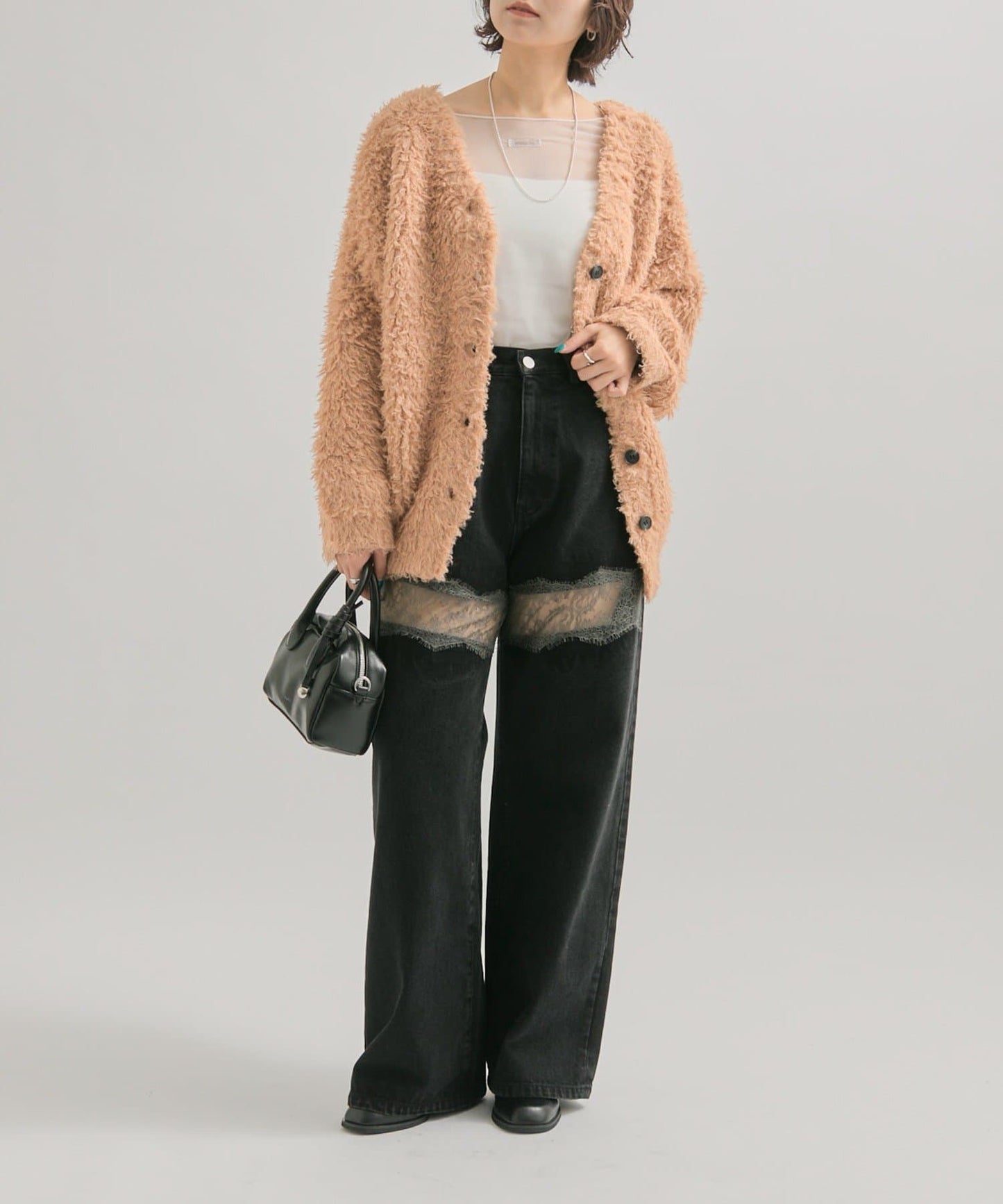 mystic Lace switching denim