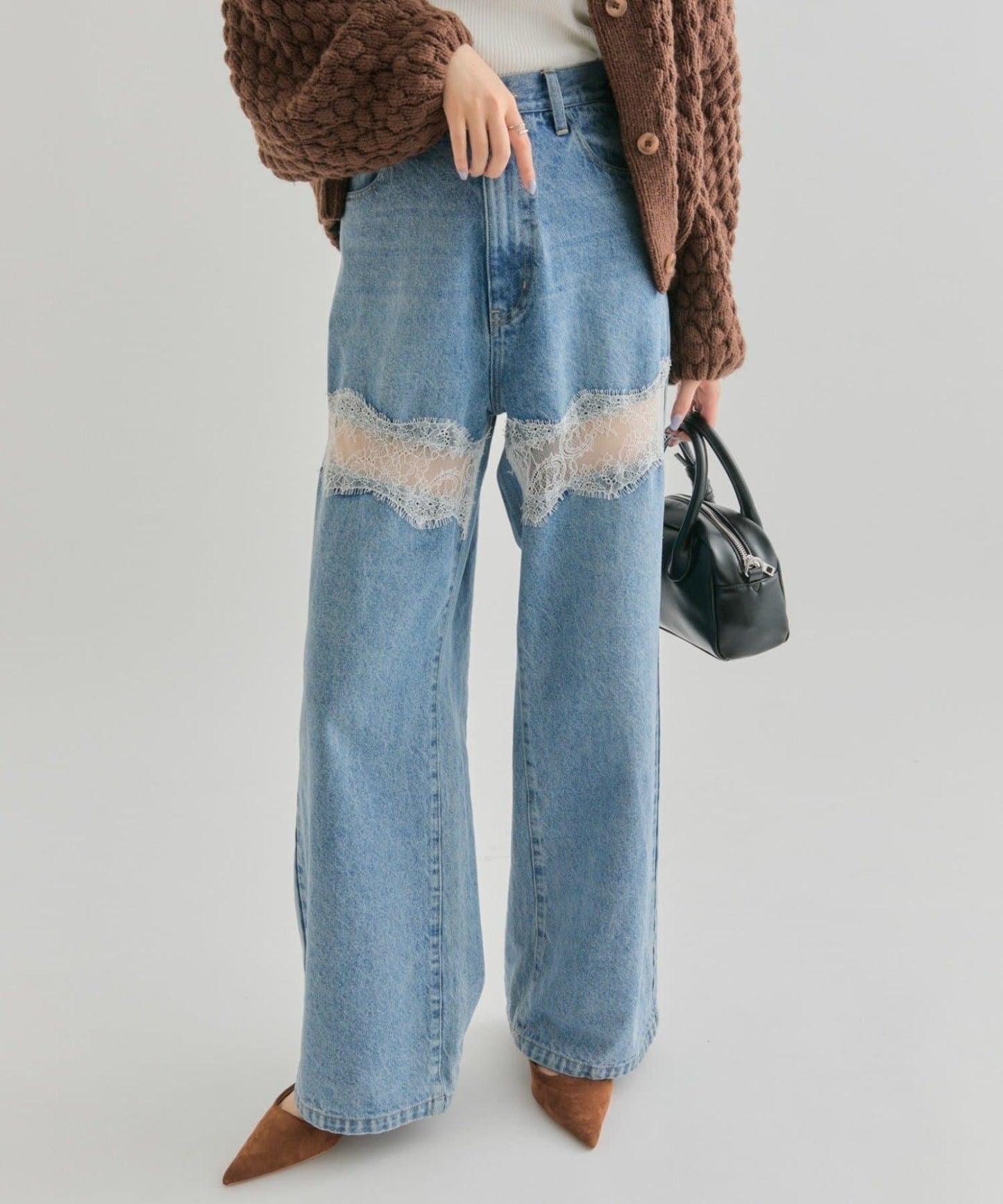 mystic Lace switching denim