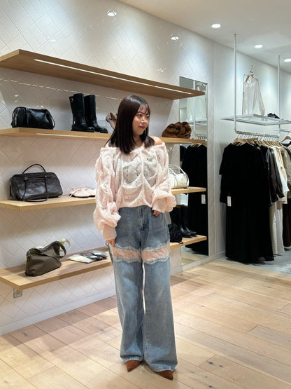 mystic Lace switching denim